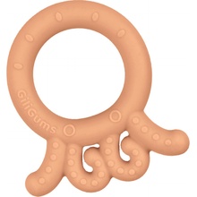 GiliGums silikon Baby Octopus Teether meruňkova 1 ks