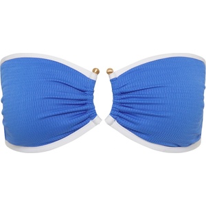 Seafolly Дамско бикини горнище Seafolly Women's Beach Bound Ring Front Bandeau Bikini top - Sapphire - размер 42 (EU) (150-4244-0716)