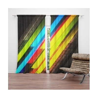 Sablio Závěsy Pruhová abstrakce: 2 ks - 140x250 cm - Sablio