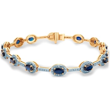 SAVICKI Narukvica Savicki: dvobojno zlato, plavi safiri, dijamanti