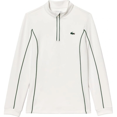 Lacoste Slim Fit Quarter-Zip Sweatshirt white/green