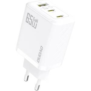 Dudao A29 мрежово зарядно устройство с USB+2 Type-C изхода, 65 W, PD бързо зареждане, БЯЛО (GP-193726)