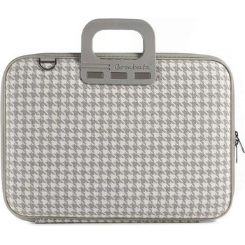 Bombata Чанта за лаптоп Bombata Pied de poule Grey, до 16" (40.64 cm), италиански дизайн, тапицерия от плат, сива (E00842-3)