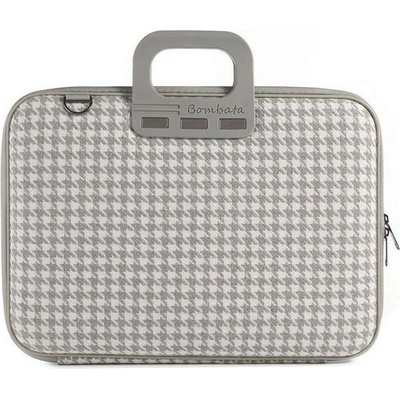 Bombata Чанта за лаптоп Bombata Pied de poule Grey, до 16" (40.64 cm), италиански дизайн, тапицерия от плат, сива (E00842-3)