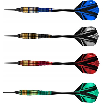 Sada soft šípok Harrows Vivid Green 18g, brass