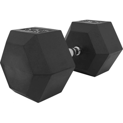 Gorilla Sports šesťhranná pogumovaná činka 50 kg