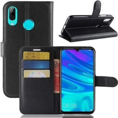Pouzdro Litchi PU kožené peněženkové Huawei Y7 (2019) - černé – Sleviste.cz