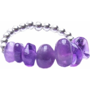 Nefertitis Ametyst prsten elastický NF16010