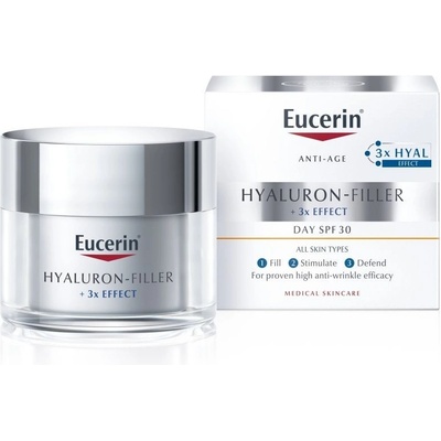 Eucerin Hyaluron-Filler + 3x Effect denní krém SPF30 proti vráskám 50 ml