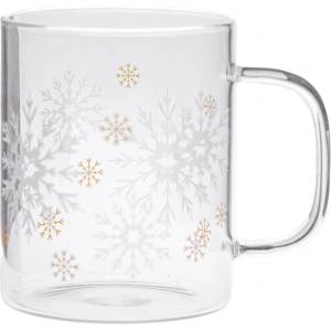 Dakls Стъклена чаша с коледен мотив 410 ml Frosty Flakes - Dakls (DOR21005)