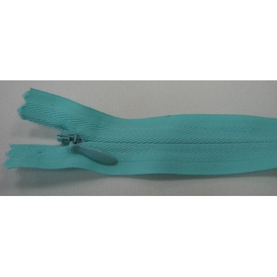 Zips krytý nedeliteľný Bavlnený 18cm modrá