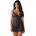 Obsessive Nightly Blue Chemise & Thong Black M/L