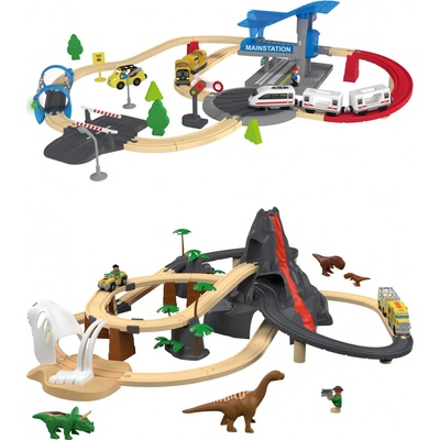 Playtive Dřevěná železnice City Express Dinosaur Land City Express – Zboží Dáma