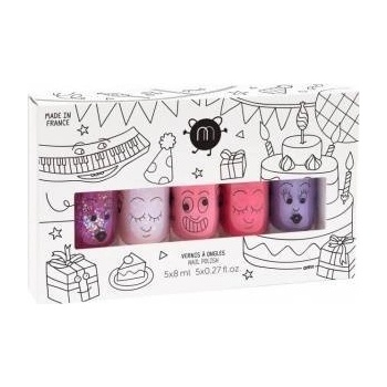 nailmatic Nailmatic Kids Party Nail Polish Set Sheepy 8ml + Polly 8ml + Cookie 8ml + Kitty 8ml + Piglou 8ml