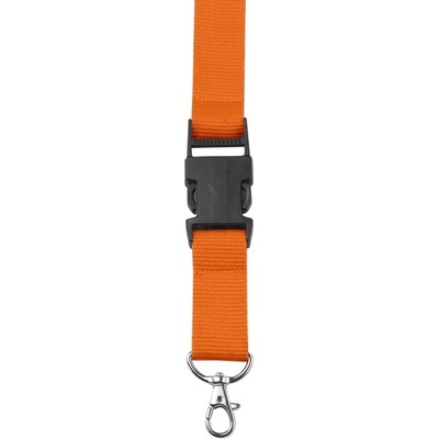 Snúrka na krk BAMBI s poistkou, oranžová