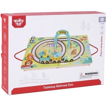 Image 1 of Tooky Toy Дървено влакче с релси в куфарче - Tooky Toy