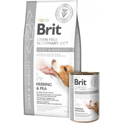 Brit Veterinary Diet Dog Joint & Mobility Grain Free Herring & Pea 12 kg 4 kg