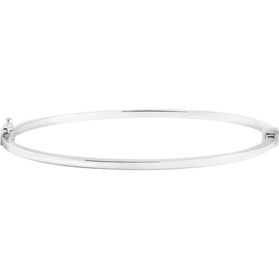 Gemmax Jewelry Obručový náramek z bílého zlata s hladkou extra lesklou úpravou GLBWN-19-02674