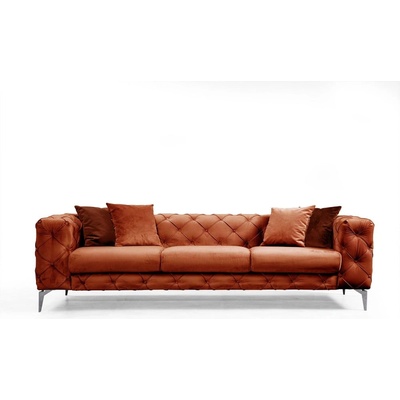 Hanah Home Оранжев кадифен диван 237 см Como - Artie (569HLN1132)