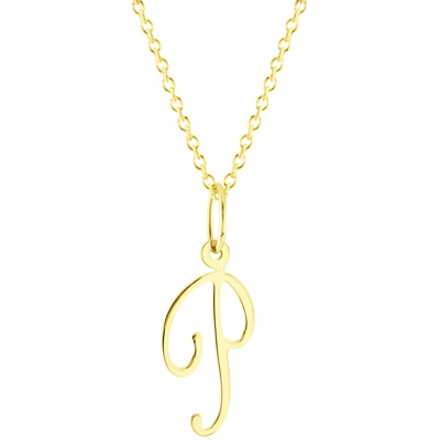 Gemmax Zlatý řetízek s písmenem „P“ GUSYN-42731-36261