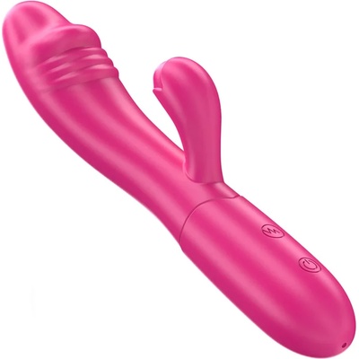 Вибратор с клитор стимулатор, гъвкав дизайн, 18, 5см. - Intense Ivy (D-242077)