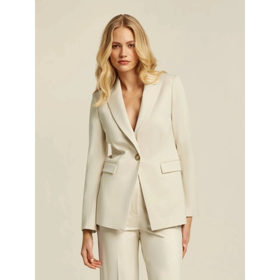 Beaumont kit lurex dámské sako stříbrné šedé