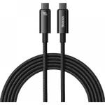 Baseus - Кабел за данни Tungsten Gold (CAWJ040201) - Type-C към Type-C, Бързо зареждане, 240W, 3 м - Черен