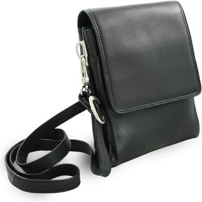 Čierny malý kožený pánsky crossbag Giselle