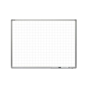 2x3 Бяла магнитна дъска с алуминиева рамка 120х180см, кв. 5x5