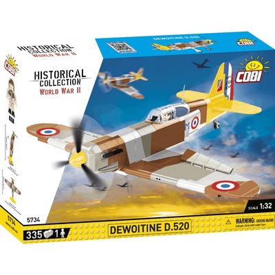 Cobi 5734 World War II Francúzske stíhacie lietadlo Dewoitine D.520