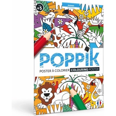 Poppik Zvieratká Plagát S Omaľovánkou