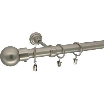 KovovégarnýžeCZ Ballo elegance 25 mm Jednořadá Kroužky s žabkou matný nikl 180 cm
