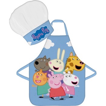 Aptex Detská zástera s čiapkou PEPPA PIG AND FRIENDS 45X50 CM 2X33CM