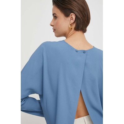 Sisley Блуза Sisley в синьо с изчистен дизайн (5UTDLQ06J)