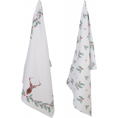Clayre & Eef Holly Christmas 50 x 70 cm 2ks