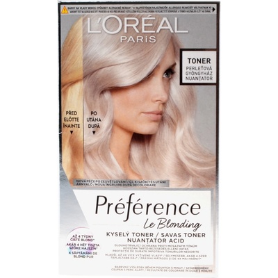 L'Oréal Paris Préférence Le Blonding Toner Barva na vlasy Platinum Pearl 60 ml