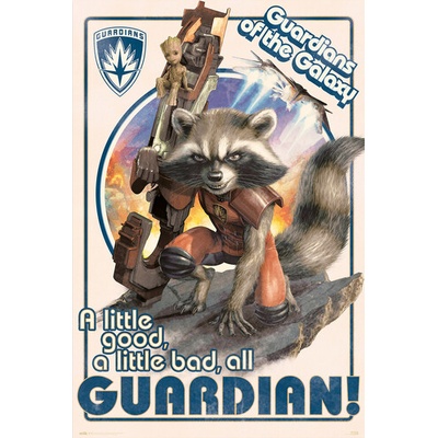 Plagát, Obraz - Guardians of the Galaxy - Rocket and Baby Groot, 61 × 91.5 cm