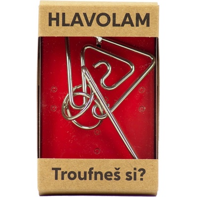 Kovový hlavolam trojúhelník