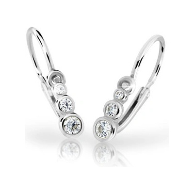 Cutie Jewellery detské naušnice z bieleho zlata C2255B White