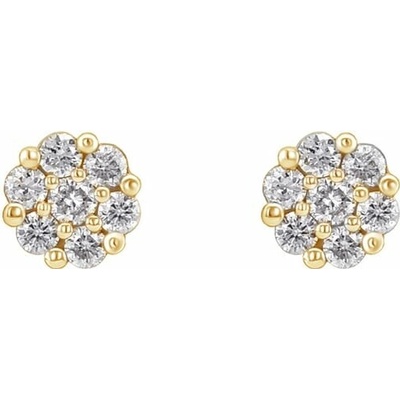 Eppi Stříbrné náušnice s lab-grown diamanty Flowu E44290