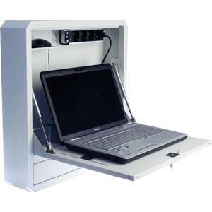 TECHLY ICRLIM01W2 19" Анти-кражба Стенен шкаф за лаптоп с рафт - Бял (ICRLIM01W2)