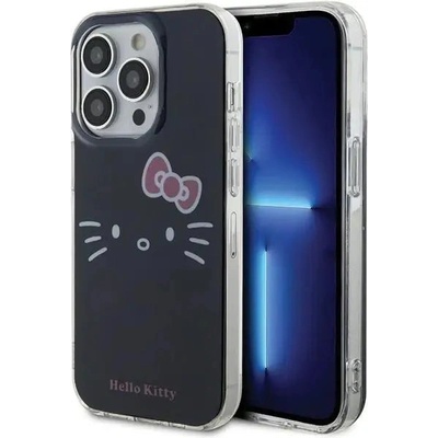 Hello Kitty Кейс Hello Kitty IML Kitty Face за iPhone 15 Pro, черен (KXG0078934)