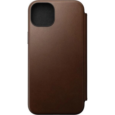 Púzdro Nomad Modern Leather Folioi Phone 15 Plus hnedé