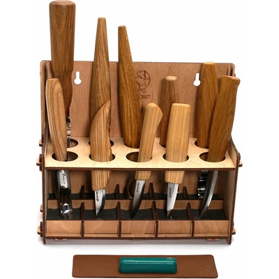 Sada BeaverCraft S53, 10 univerzálnych nožov + brúsenie a stojan