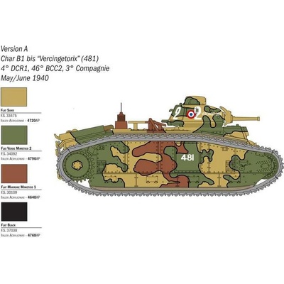 Italeri IT 15766 Char B1 BIS 1:56
