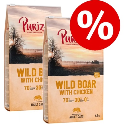 Purizon Икономична опаковка: Purizon суха храна за котки - Adult елен и риба (2 x 6, 5 кг)
