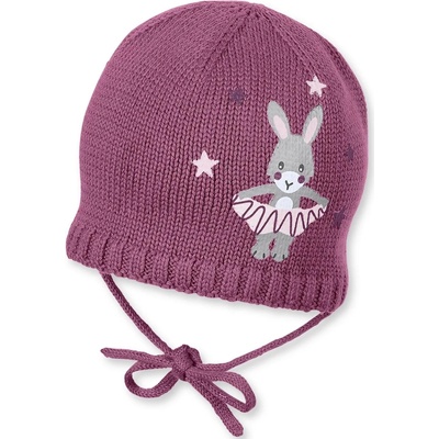 Sterntaler Бебешка плетена шапка Sterntaler - Със зайче, 51 cm, 18-24 месеца, тъмнорозова (4701601-766)