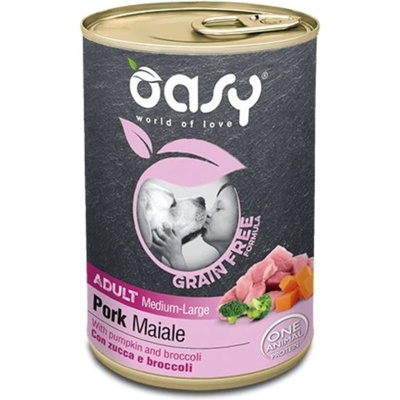 Oasy Grain Free Adult Medium/Large Pork 400 g