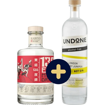 135° East Hyogo Dry Gin + Undone No.2 Not Gin (set 1 x 0.7 l, 1 x 0.7 l)