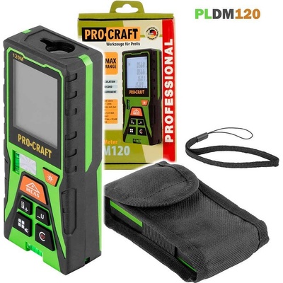 PRO-CRAFT Ролетка лазерна procraft pldm120, 120 м, зелен лъч (pldm120)